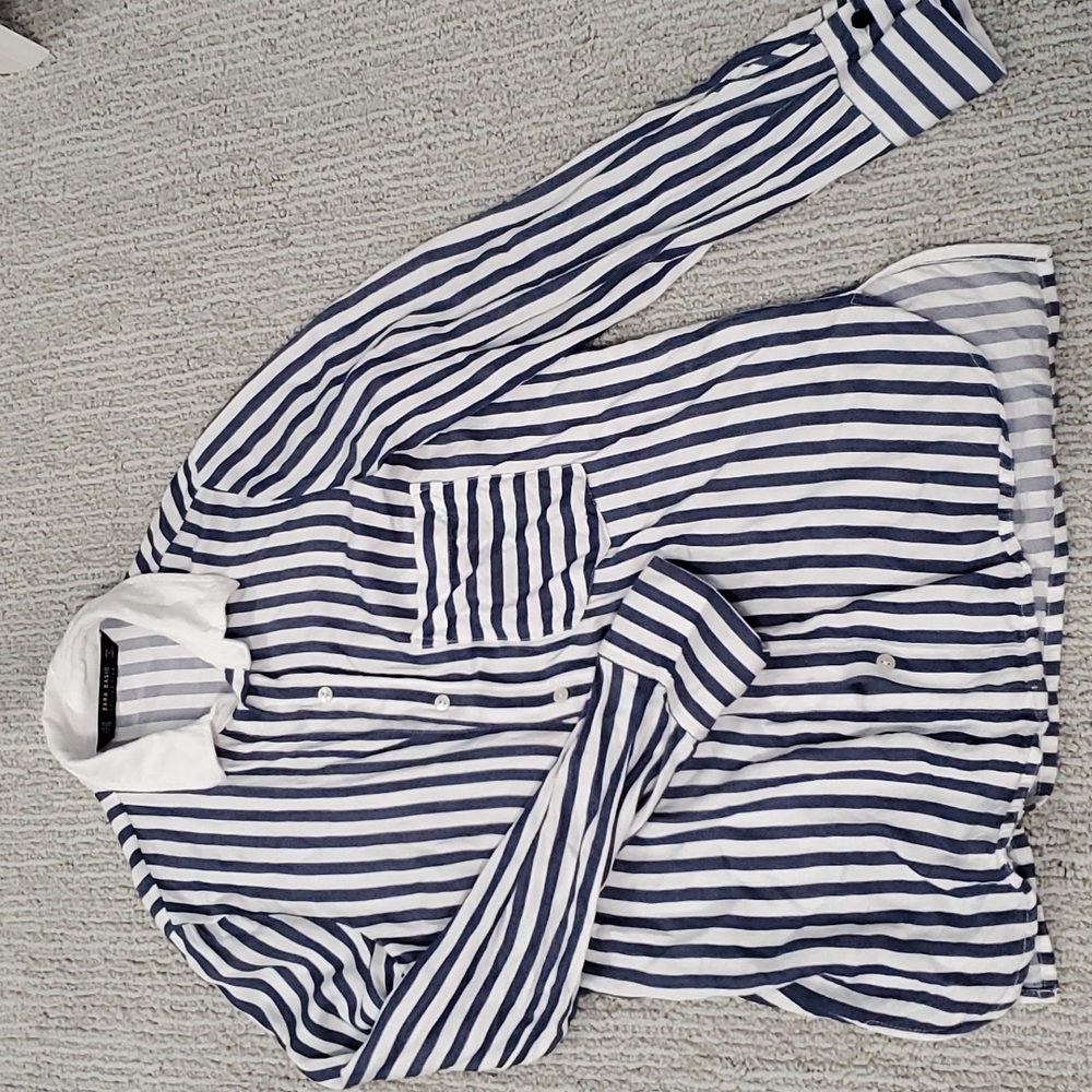 Zara striped button down shirts